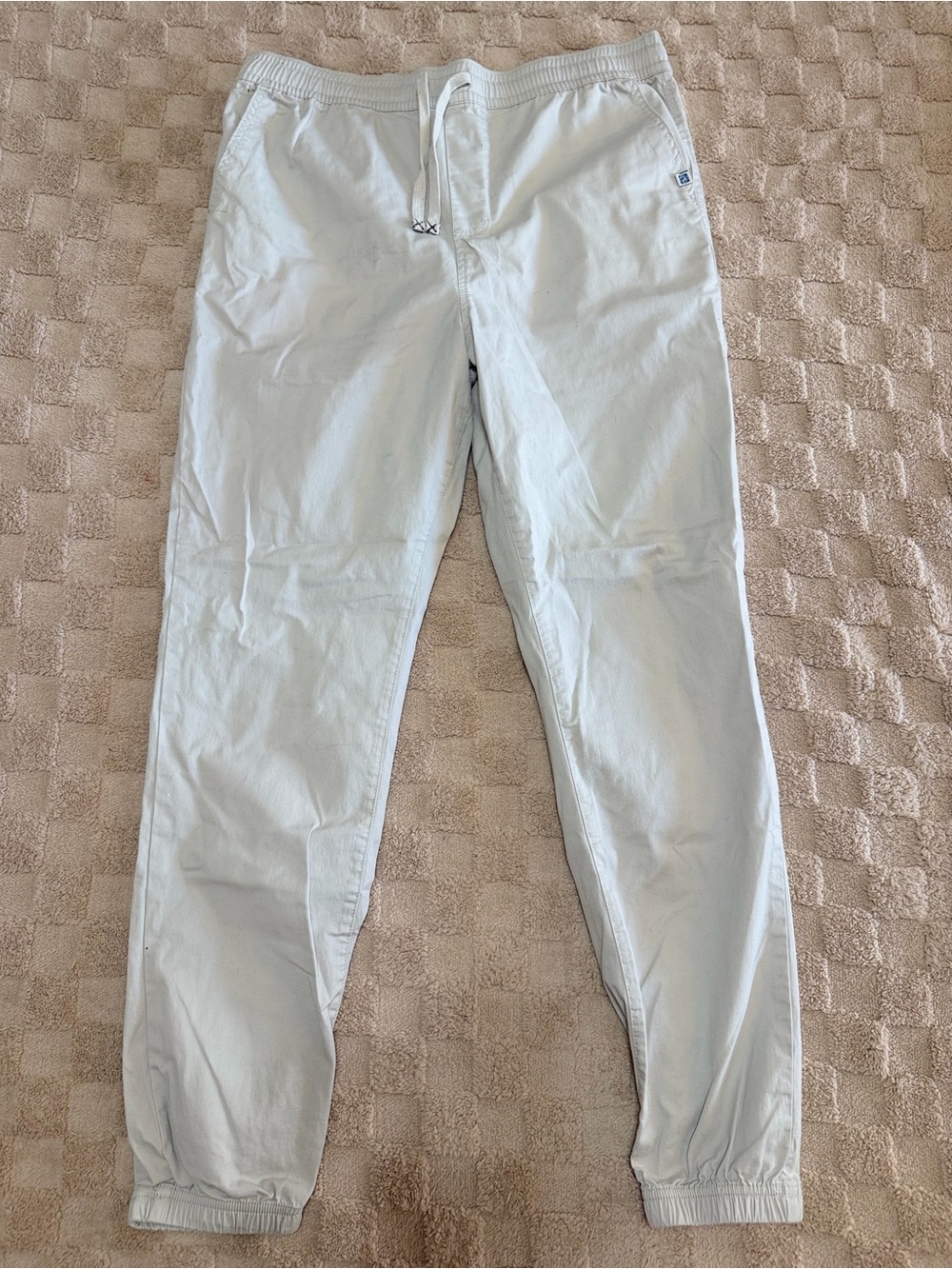 Ocean Current Men’s Large Khaki Jogger Pants Elastic Waist Casual